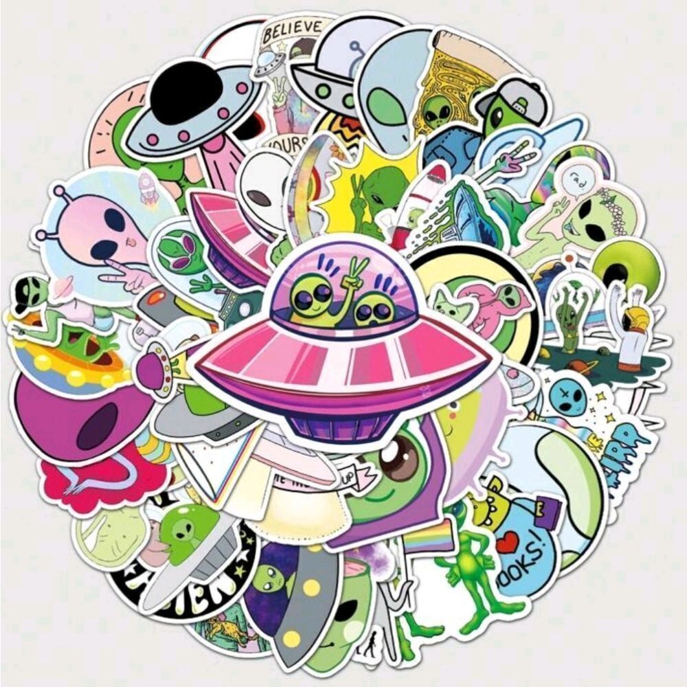 Colorful Alien 👽 Stickers - Picture 2 of 5